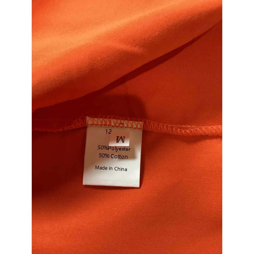 Mermaigirl Women Dress Size M Orange Long Sleeve Belted Wrap Midi Dress NWT - Picture 11 of 11